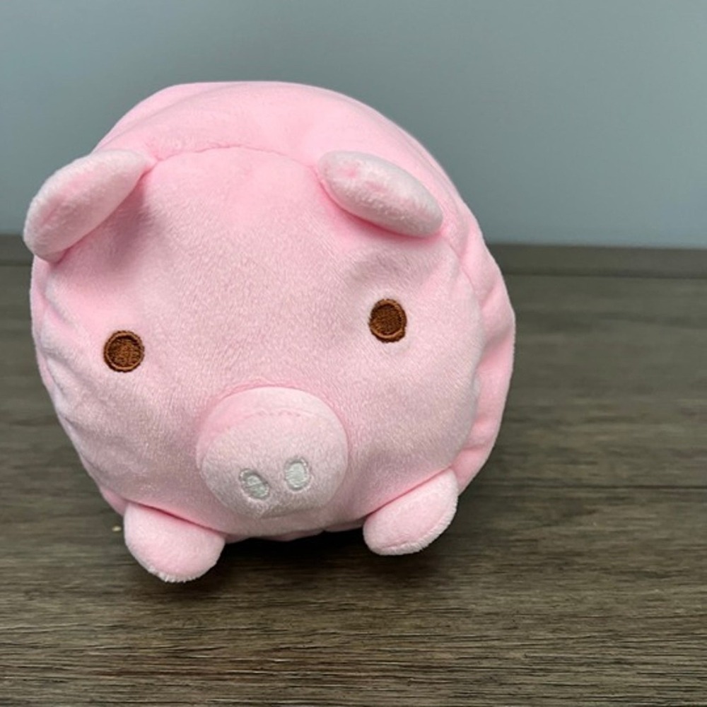 Pink Piggy Plush Neck Pillow Hawaii Embroidered Convertible Travel Souvenir